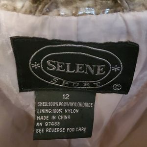 Green faux croc jacket ~ super soft